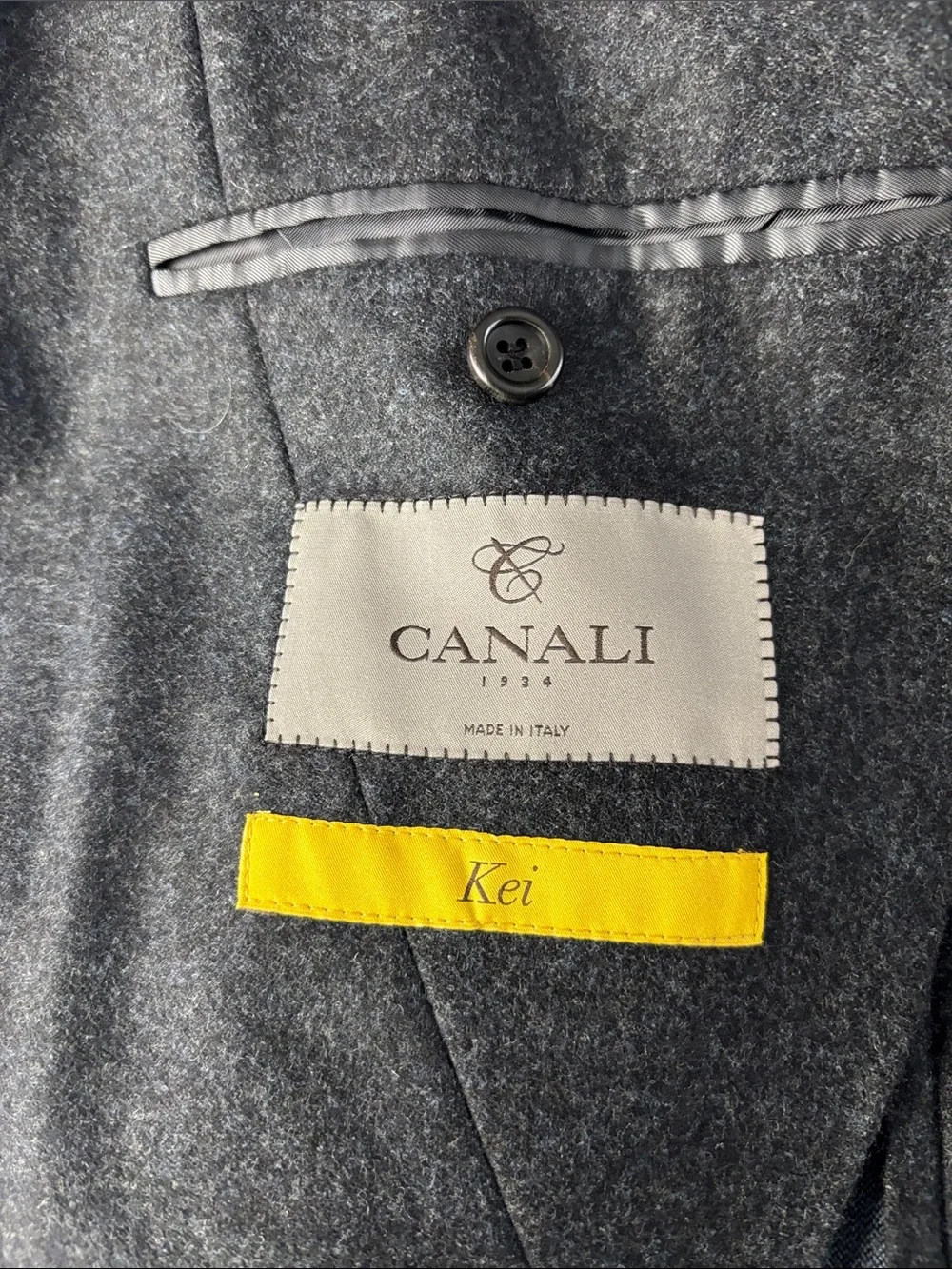 Canali Charcoal Gray Wool Single-Breasted Sport Coat